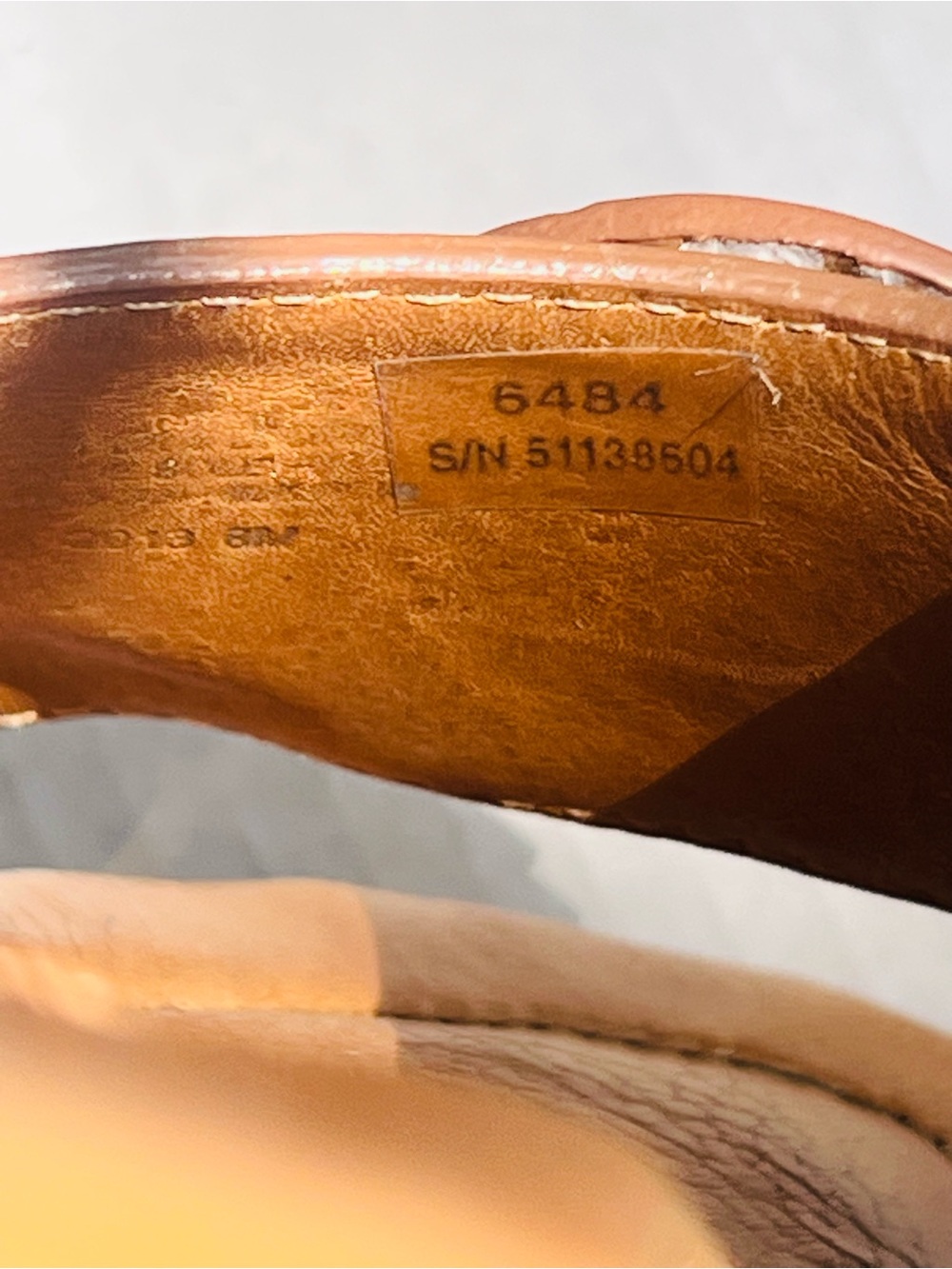 Tory Burch Cognac Leather Slide Mules with Gold Logo size 8M - Picture 4 of 13